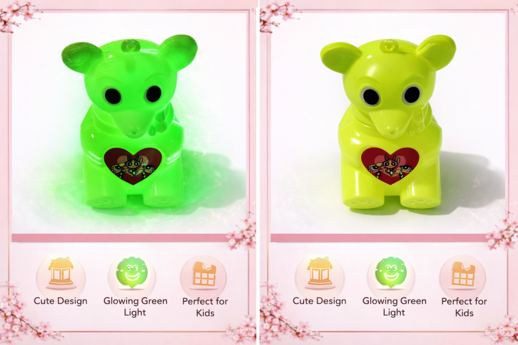 🟢 Cute Glowing Green Toy Night Lamp for Kids