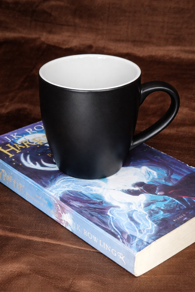 classic matte black ceramic coffee mug